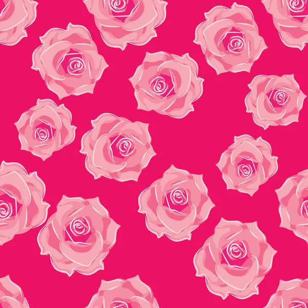 无缝隙的玫瑰花纹 — 图库矢量图片