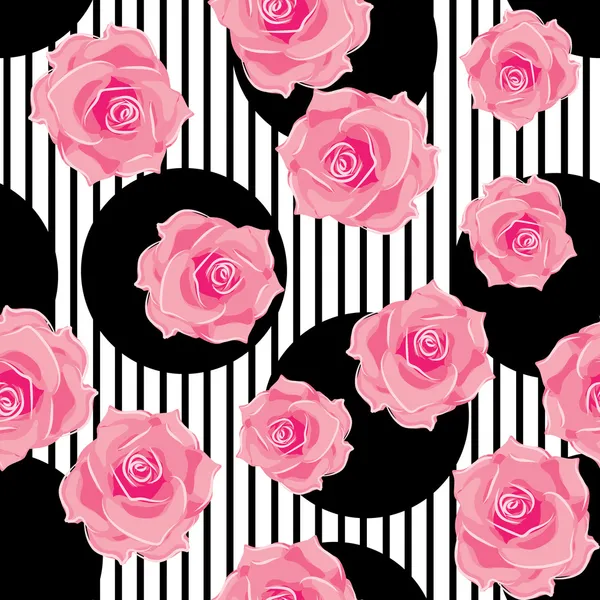 Naadloos patroon van rozen — Stockvector