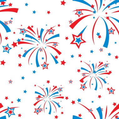 Festive fireworks display seamless background clipart