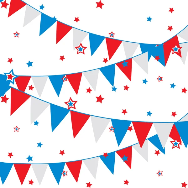 Векторный фон с праздничными флагами — стоковый вектор