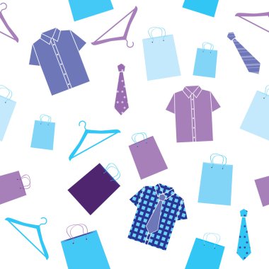 Seamless pattern with shirts clipart