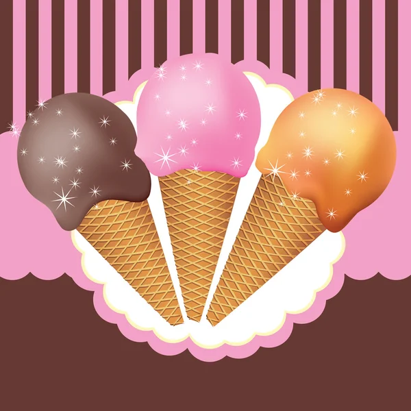 アイスクリームのベクトル — ストックベクタ