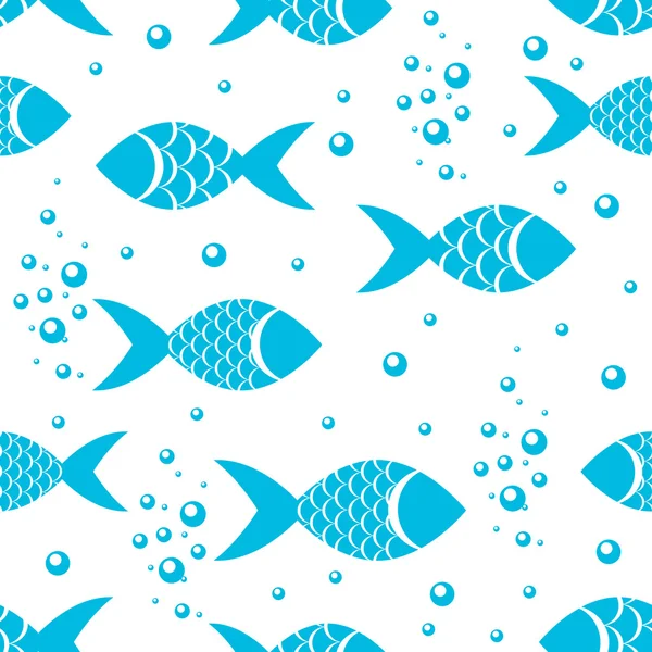 Seamless mönster av fisk — Stock vektor