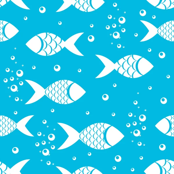 Modèle sans couture des poissons — Image vectorielle
