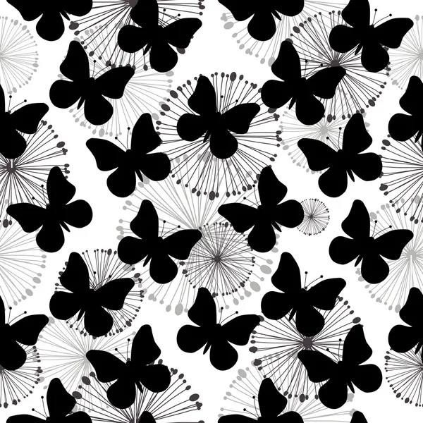 Modèle sans couture d'un papillon — Image vectorielle