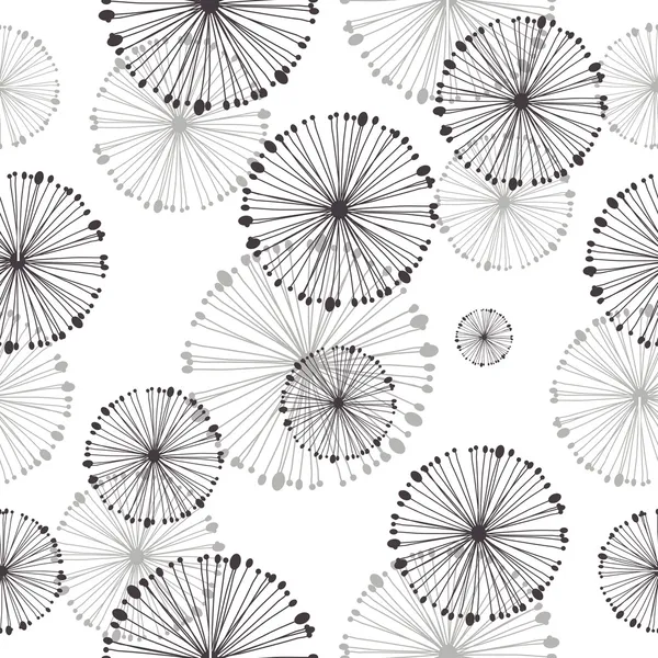 Seamless pattern of dandelion — Stock Vector