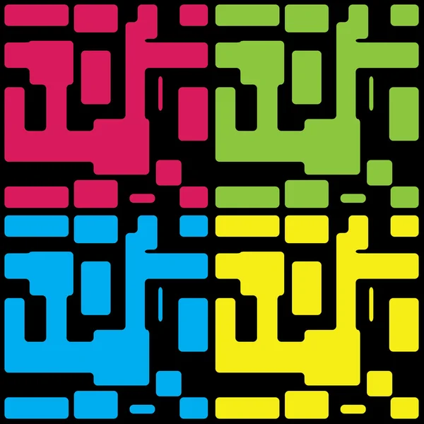 Gekleurde abstracte naadloze patroon — Stockvector
