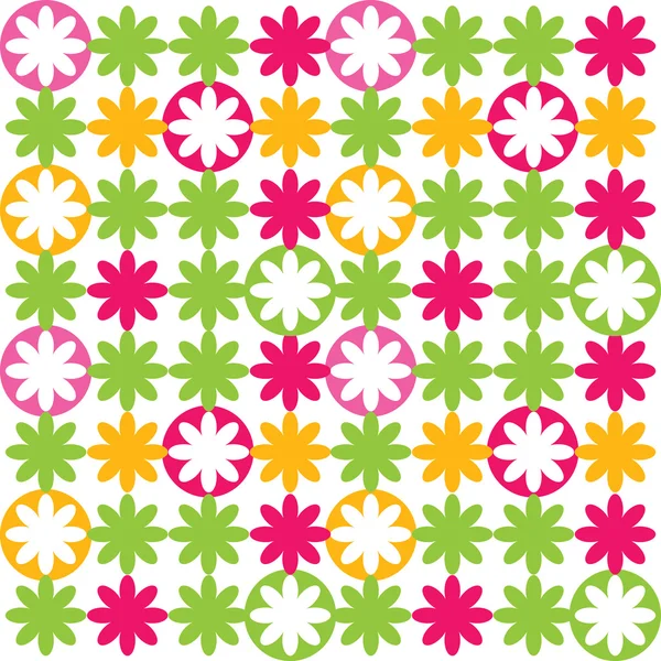 원활한 다채로운 추상적인 꽃 패턴 — 스톡 벡터