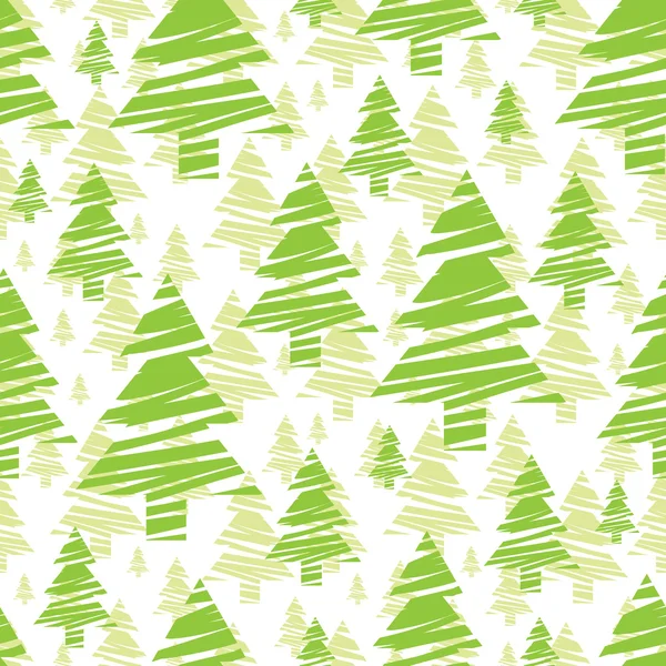 Nahtloses Muster grüner Bäume — Stockvektor