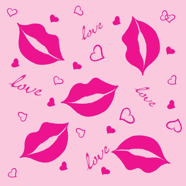Kyss kärlek — Stock vektor