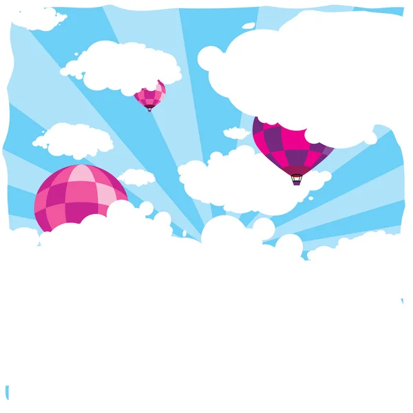 Небо и воздушные шары — стоковый вектор