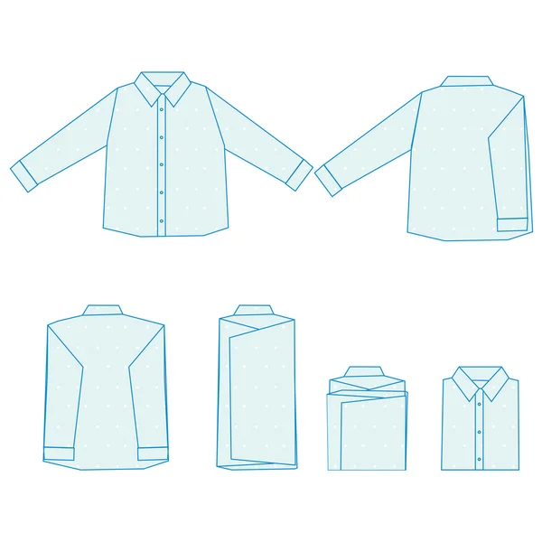 Hur att vika en skjorta — Stock vektor