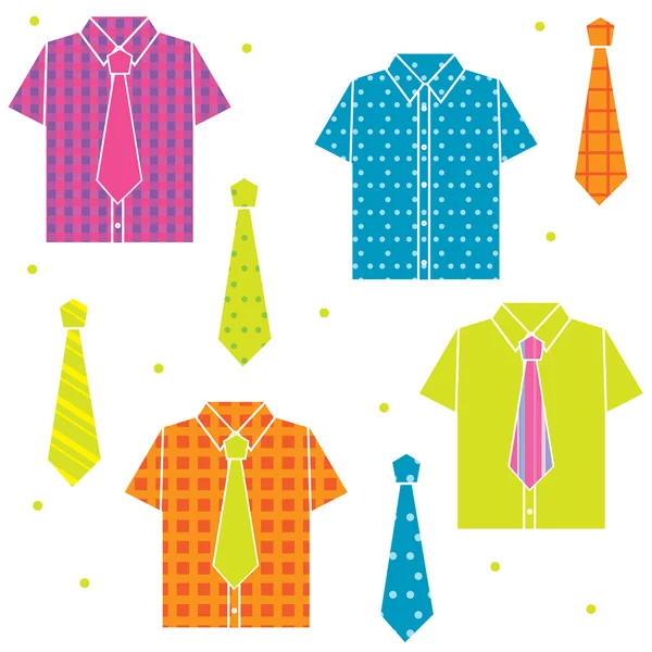 衬衫和领带 — 图库矢量图片