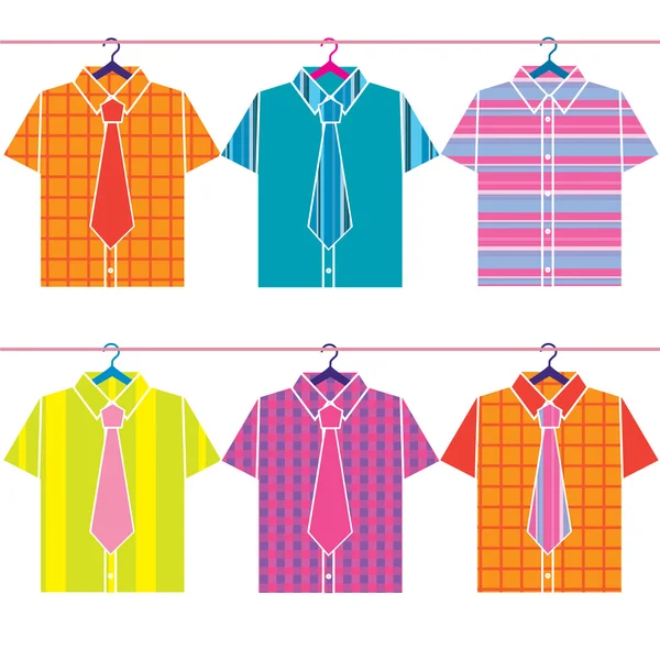 Shirts and ties — Stok Vektör
