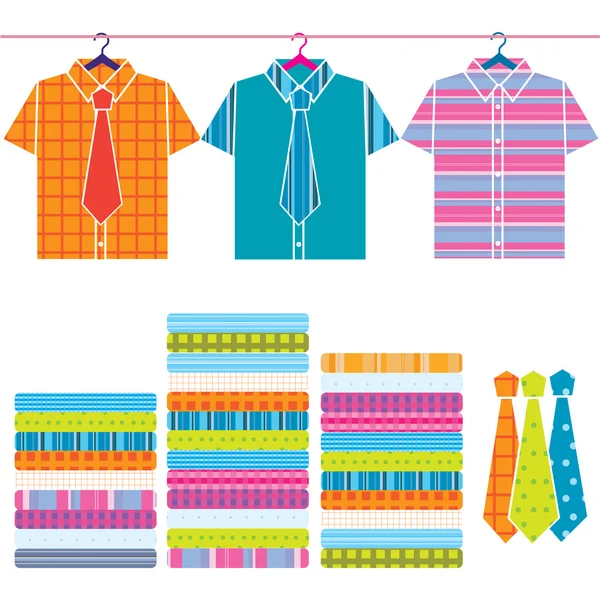 Shirts and ties — Stockvector