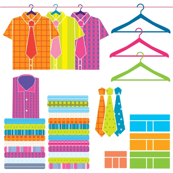 Shirts and ties — Stockvector