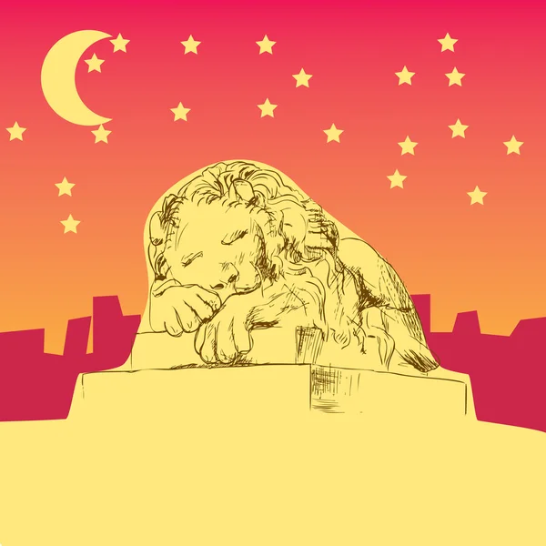 睡狮 — 图库矢量图片