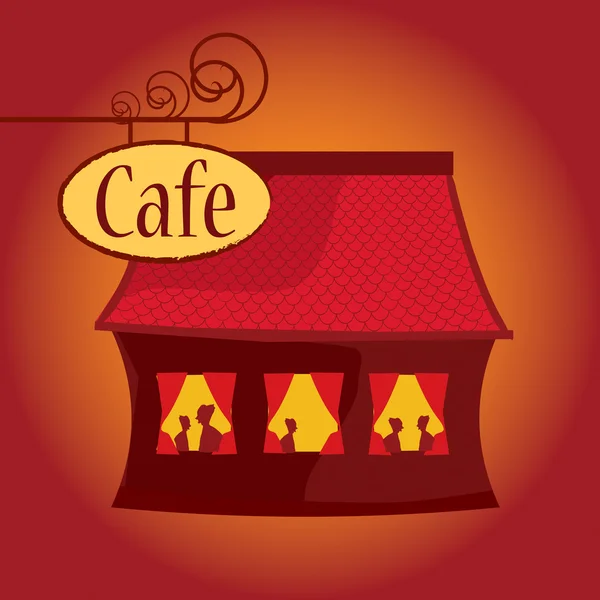 stock vector House cafe