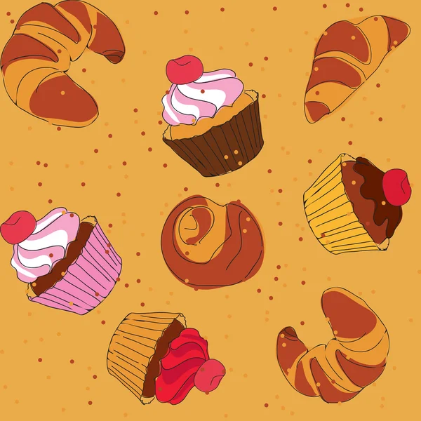 Motif gâteau — Image vectorielle