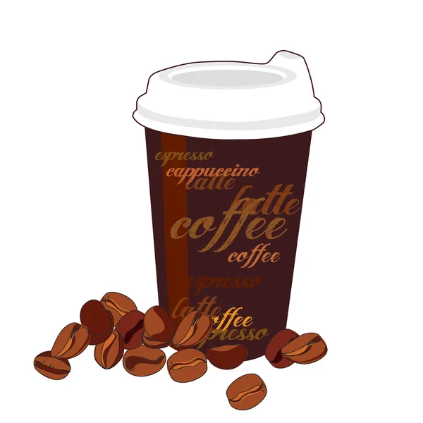 Cups of coffee — Stock Vector