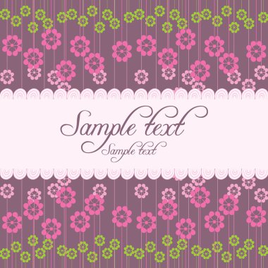 Vector card with flowers clipart