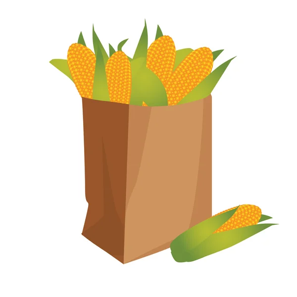 Torby papierowe z kukurydzy — Wektor stockowy