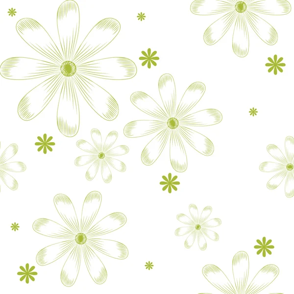 模式的雏菊 — 图库矢量图片