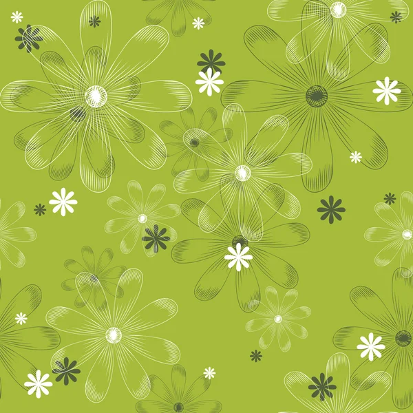 Pattern of daisies — Stock Vector
