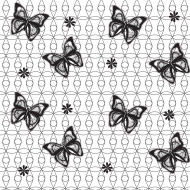 Butterfly lace clipart