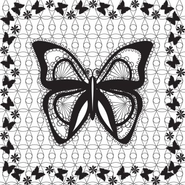 Butterfly lace clipart