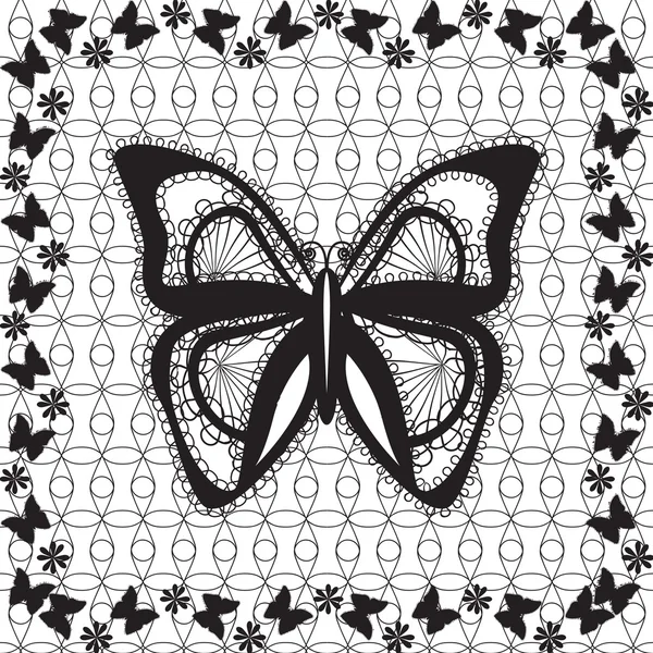 Butterfly lace — Stock Vector