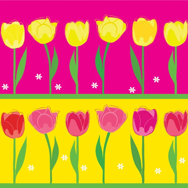 Вектор цветов тюльпанов — стоковый вектор
