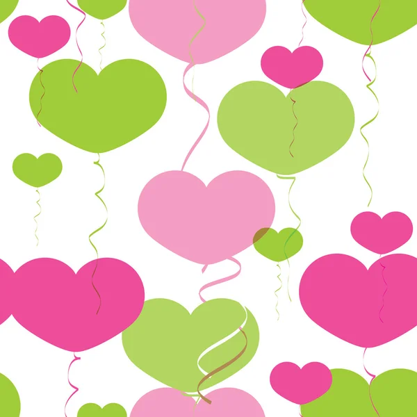 Μπαλόνια καρδιά μοτίβο — Διανυσματικό Αρχείο