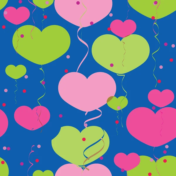 Luftballons Herzmuster — Stockvektor