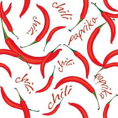 Seamless pattern paprika clipart