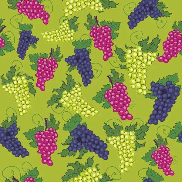 stock vector Seamless pattern of grapes
