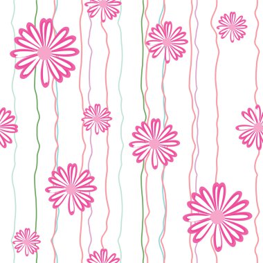 Seamless pattern of daisies clipart