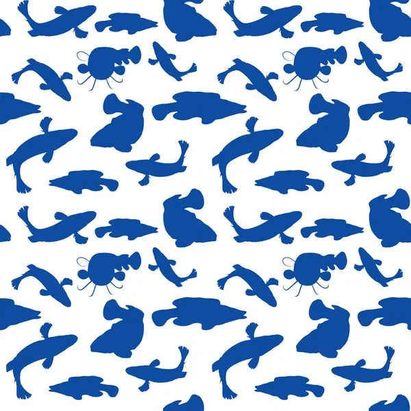 Vector pattern of fish — Stock Vector