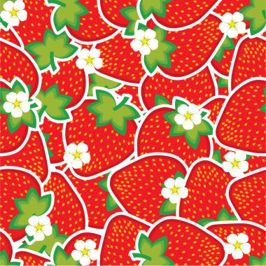 Strawberry pattern clipart