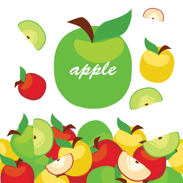 stock vector Background vector apples