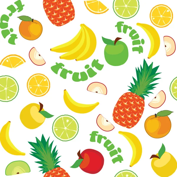 Vektor frukt mönster — Stock vektor