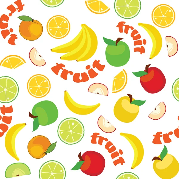 Vektor frukt mönster — Stock vektor