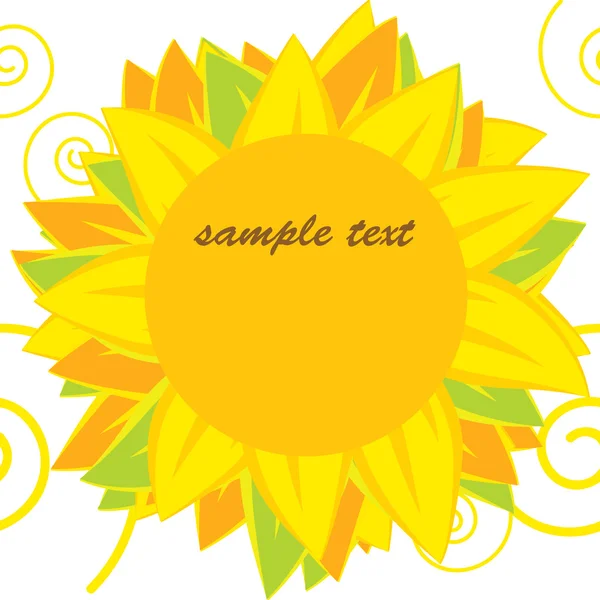 Vector background of bright sunflowers — Stock Vector