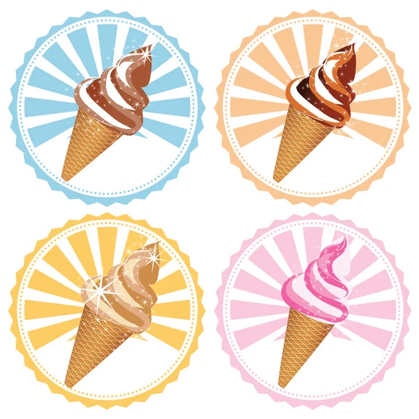 Label ice cream — Stock Vector