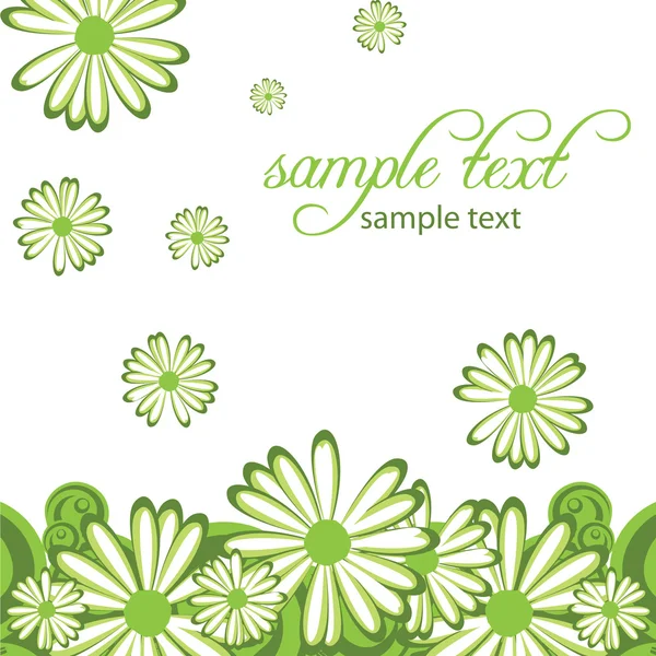 Fond abstrait avec des fleurs camomille — Image vectorielle