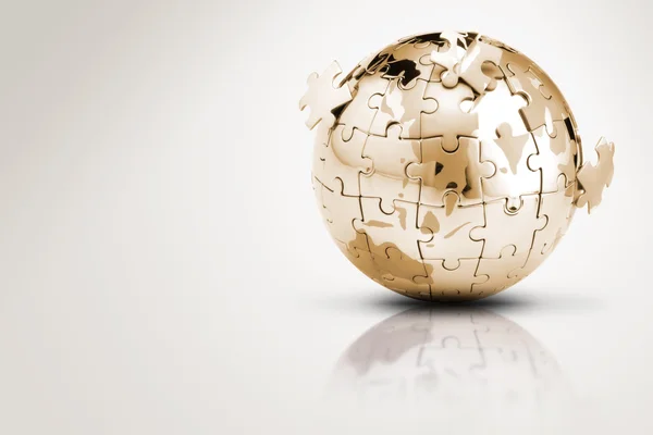 Puzzle globo — Fotografia de Stock
