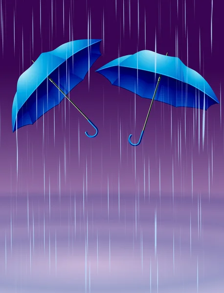 Paraguas bajo la lluvia —  Fotos de Stock