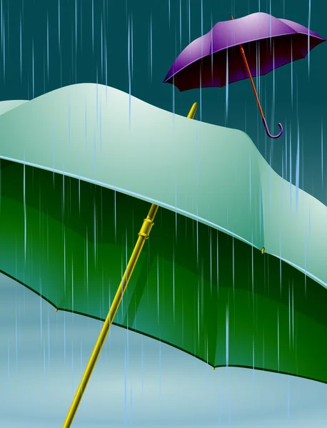 Regenschirm im Regen — Stockfoto