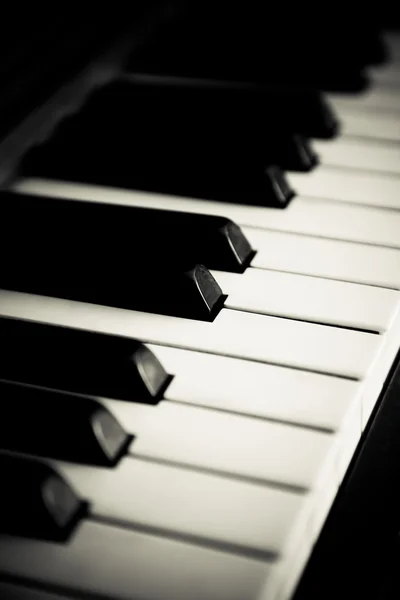 stock image Piano close up on the keyboard