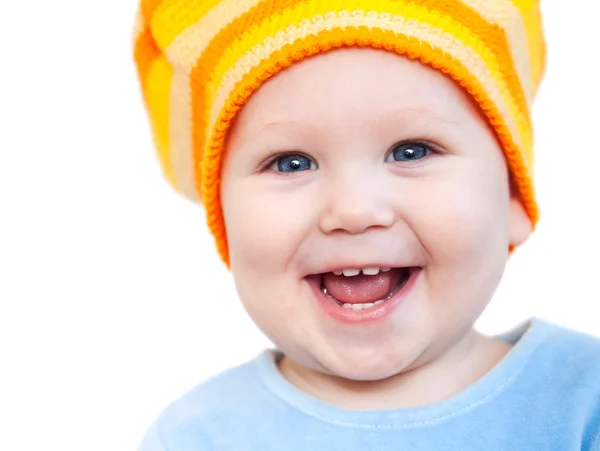 Lindo bebé en sombrero aislado —  Fotos de Stock